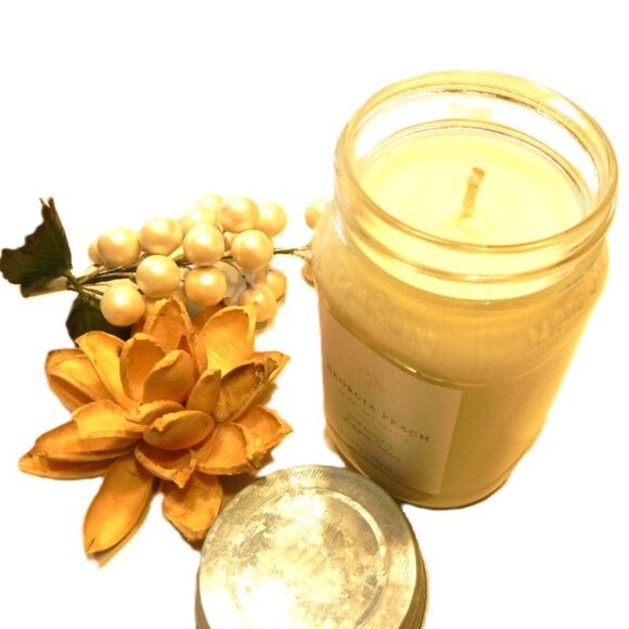 Antique Candle Co SWEET LEMON 16 oz SOY CANDLE MASON JAR  FREE SHIP - Picture 2 of 2